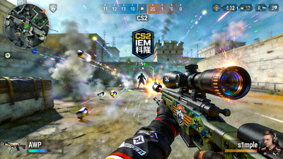 CS2 IEM科隆赛事s1mple狙击枪精彩镜头截图